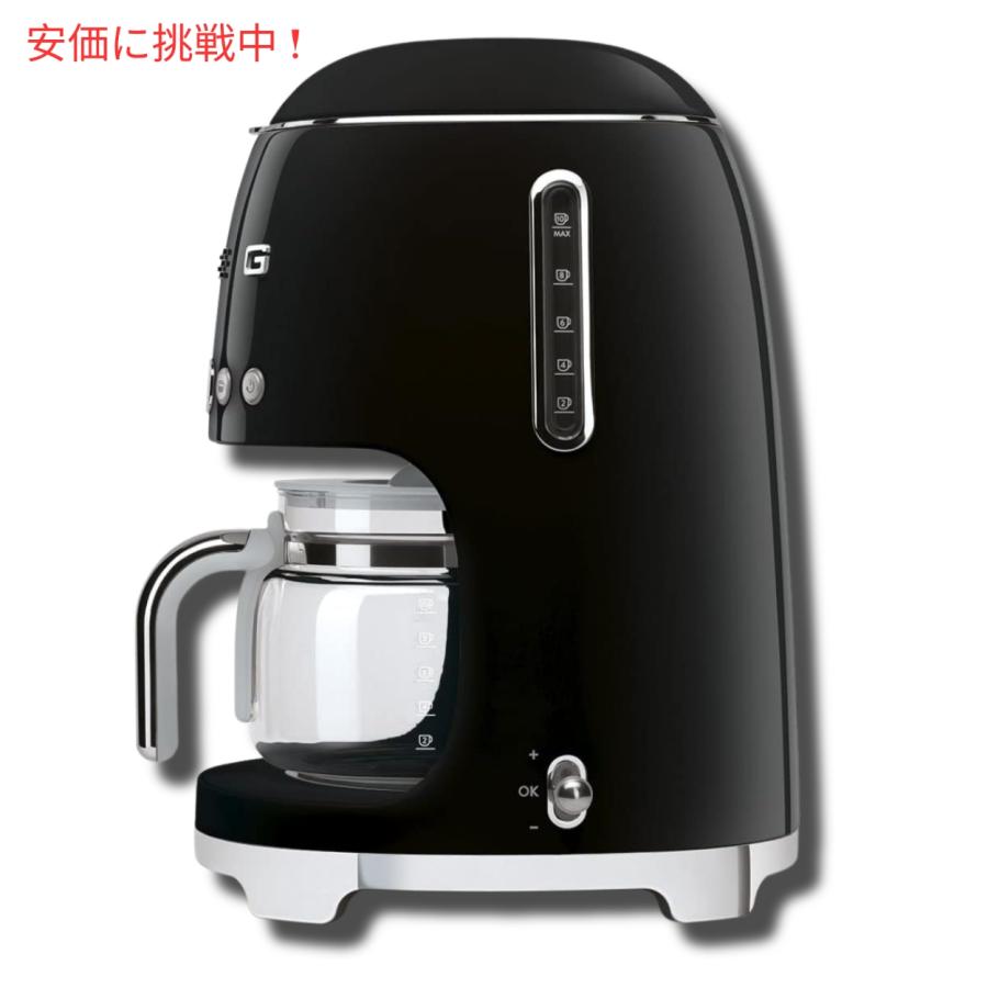 【並行輸入品】スメッグ コーヒーメーカー SMEG レトロデザイン ドリップフィルター 10カップブラックの画像