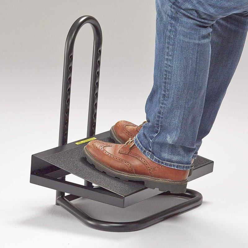 【並行輸入品】Safco フットレスト タスク マスター 調節可能 9つの体位 ブラック 品の画像