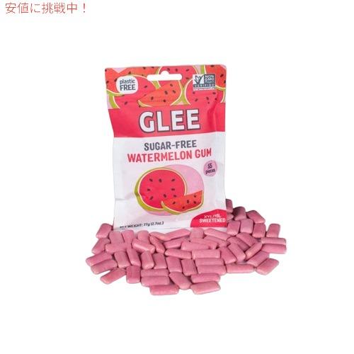 Glee Gum SugarFree Gum Pouch, Wild Watermelon, 55 Count / グリーガム シュガー