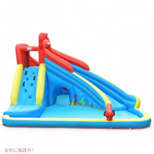 カニさんウォータースライド 巨大ビニールプール すべり台付き カニさんウォータースライド 巨大ビニールプール すべり台付き