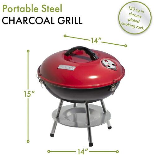 並行輸入品】クイジナート 35.5cmポータブルグリル Cuisinart CCG190RB