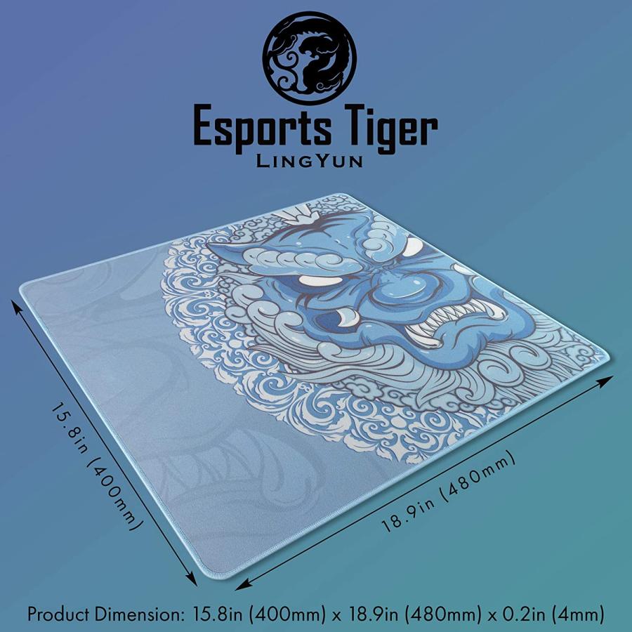 並行輸入品】Esports Tiger LingYun ゲーミングマウスパッド ブルー