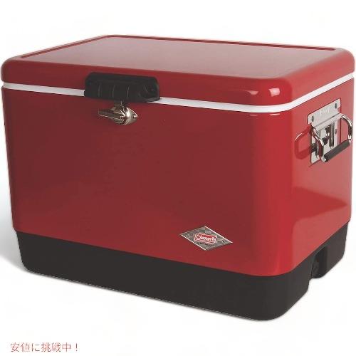 【並行輸入品】Coleman 54 Quart Steel Belted Cooler Red / コールマン スチールベルト クーラーボックス 54 Quart 85缶収納 大容量 保冷ボッ_1