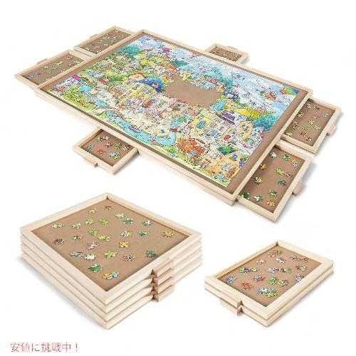 【並行輸入品】ALL4JIG 回転パズル盤 6つの引き出しとカバー付き  Rotating Puzzle Board with 6 Drawers and Cover 2000ピース用_2
