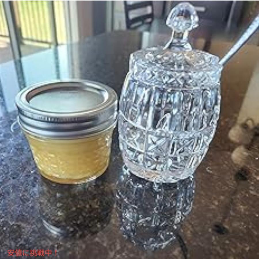 並行輸入品】ジャム瓶 フタ付き スプーン付き クリスタル製 保存瓶