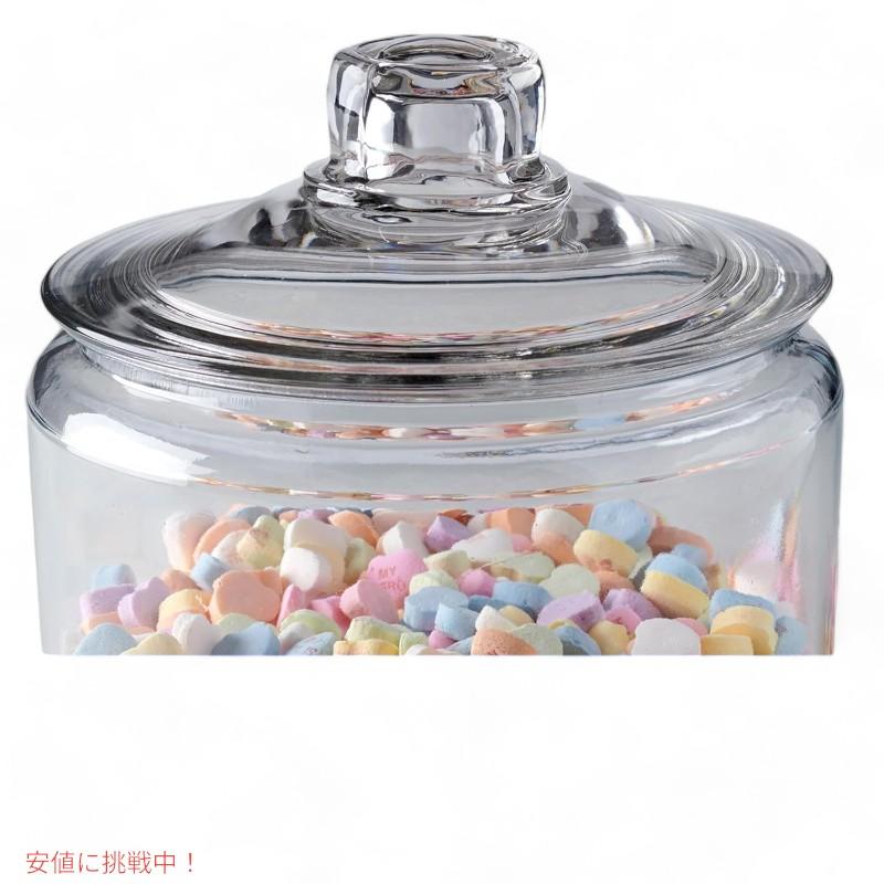 【並行輸入品】アンカーホッキング ヘリテージ・ヒル 1/2ガロン 蓋付きガラスジャー 2個セット Anchor Hocking Heritage Hill 1/2 Gallon Glass Jar wの画像