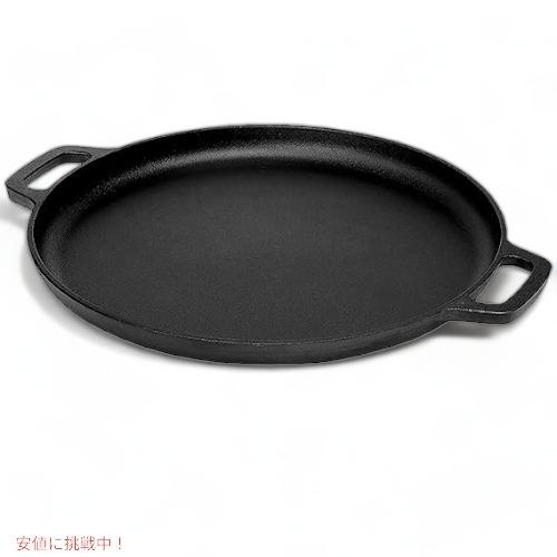 【美品】たこ焼きパン 鋳鉄 スキレットグリドル ボール型メーカー (21型) 並行輸入品】鋳鉄ピザパン/ラウンドグリドル - 13.5インチのフラット