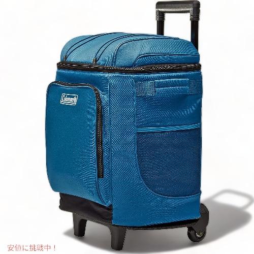【並行輸入品】コールマン チラーシリーズ ホイール付き ソフトクーラー ブルー 42缶 断熱ポータブル 漏れ防止 氷保持機能 Coleman Chiller Wheeled Soft Coolerの画像
