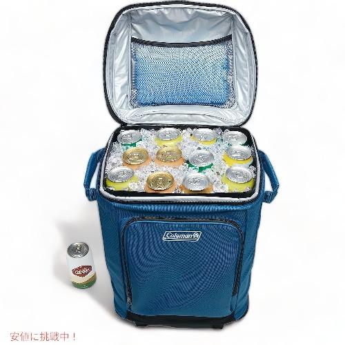 【並行輸入品】コールマン チラーシリーズ ホイール付き ソフトクーラー ブルー 42缶 断熱ポータブル 漏れ防止 氷保持機能 Coleman Chiller Wheeled Soft Coolerの画像