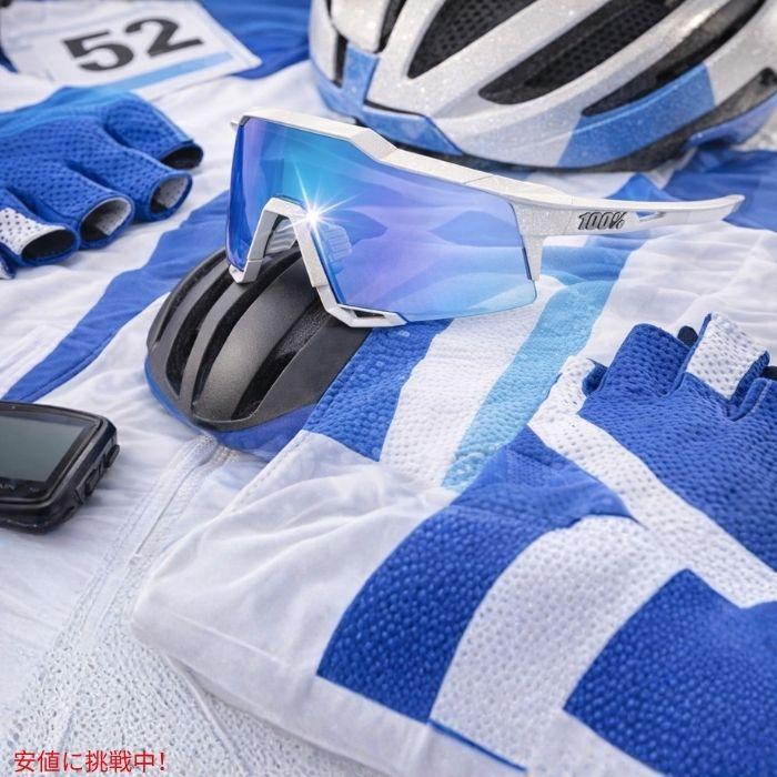 【並行輸入品】100% Speedcraft XS スポーツパフォーマンス サイクリングサングラス [バスティーユ ル/パールホワイトグリッター - ブルー]_1