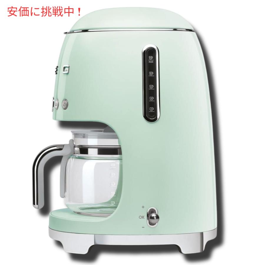 【並行輸入品】スメッグ コーヒーメーカー SMEG レトロデザイン ドリップフィルター 10カップ パステルグリーン Retro Style Drip Filter Coffee Machine 10の画像