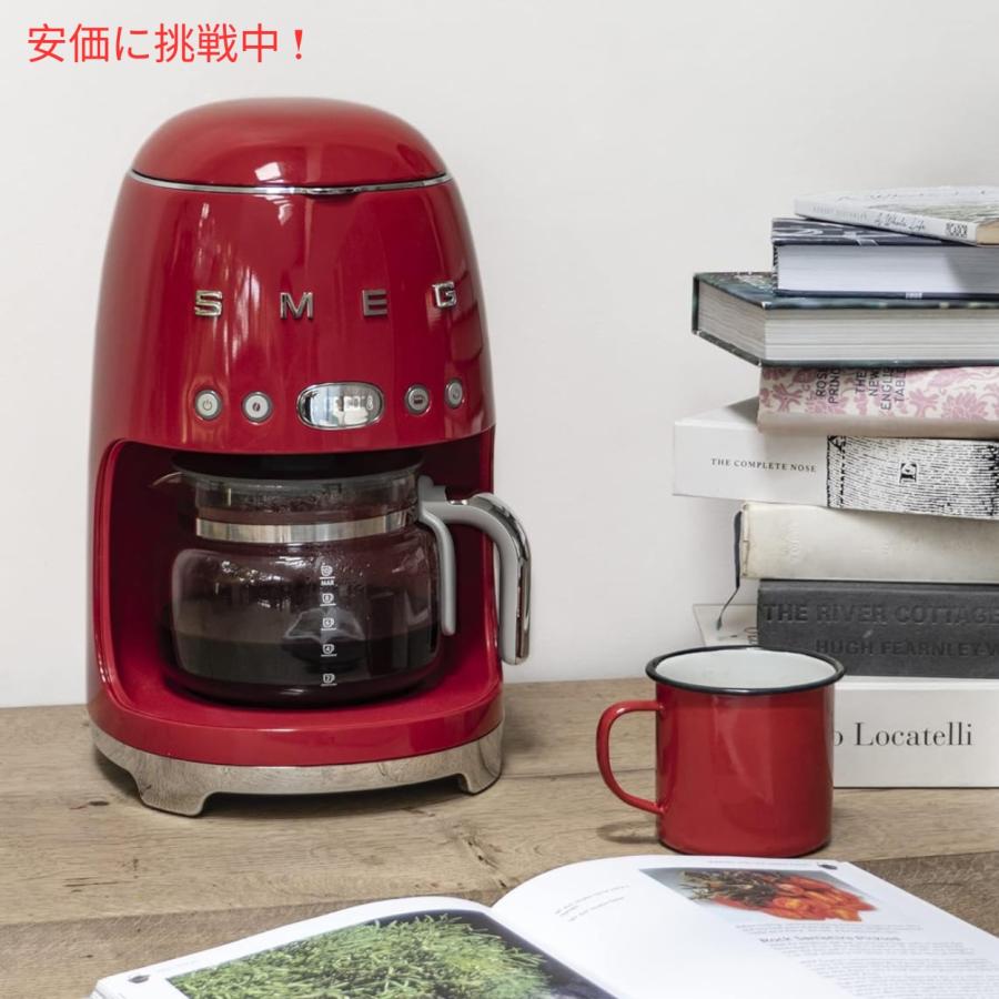 【並行輸入品】スメッグ コーヒーメーカー SMEG レトロデザイン ドリップフィルター 10カップ 赤 Retro Style Drip Filter Coffee Machine 10 cups Redの画像