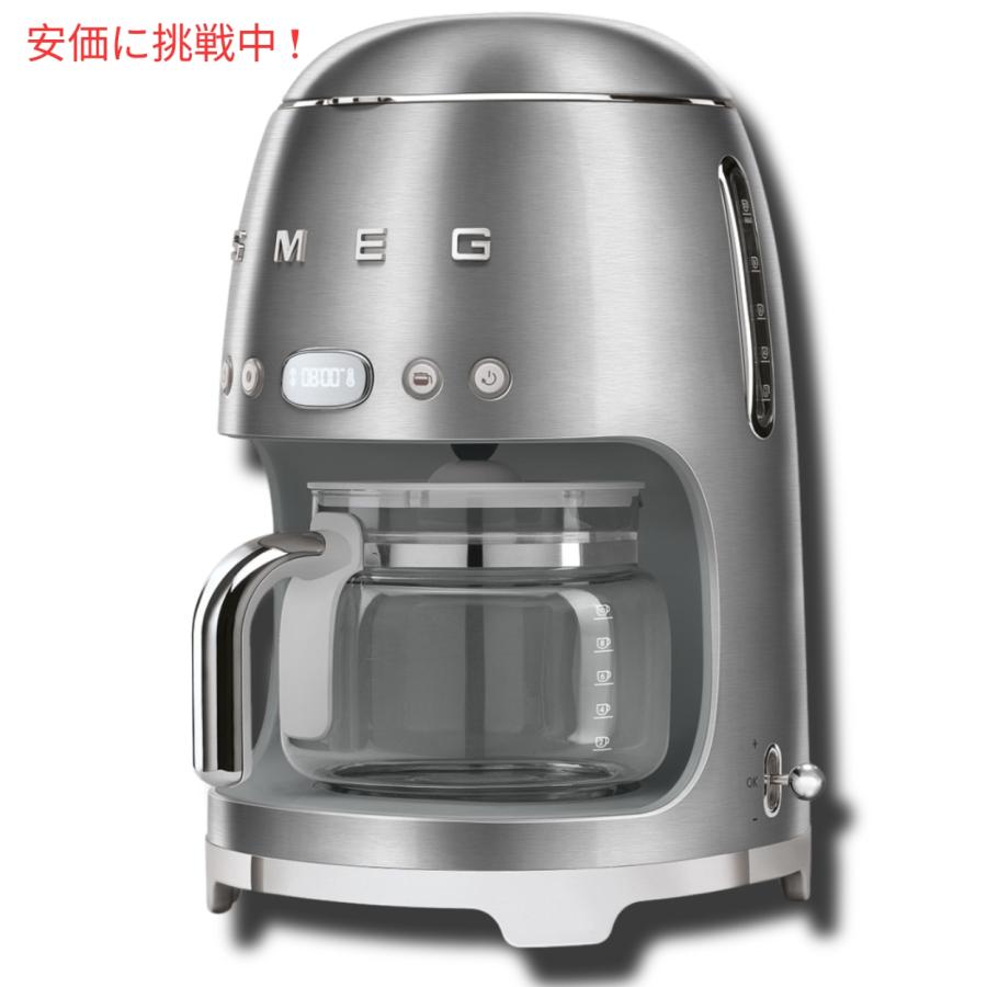 【並行輸入品】スメッグ コーヒーメーカー SMEG レトロデザイン ドリップフィルター 10カップ ステンレス Retro Style Drip Filter Coffee Machineの画像