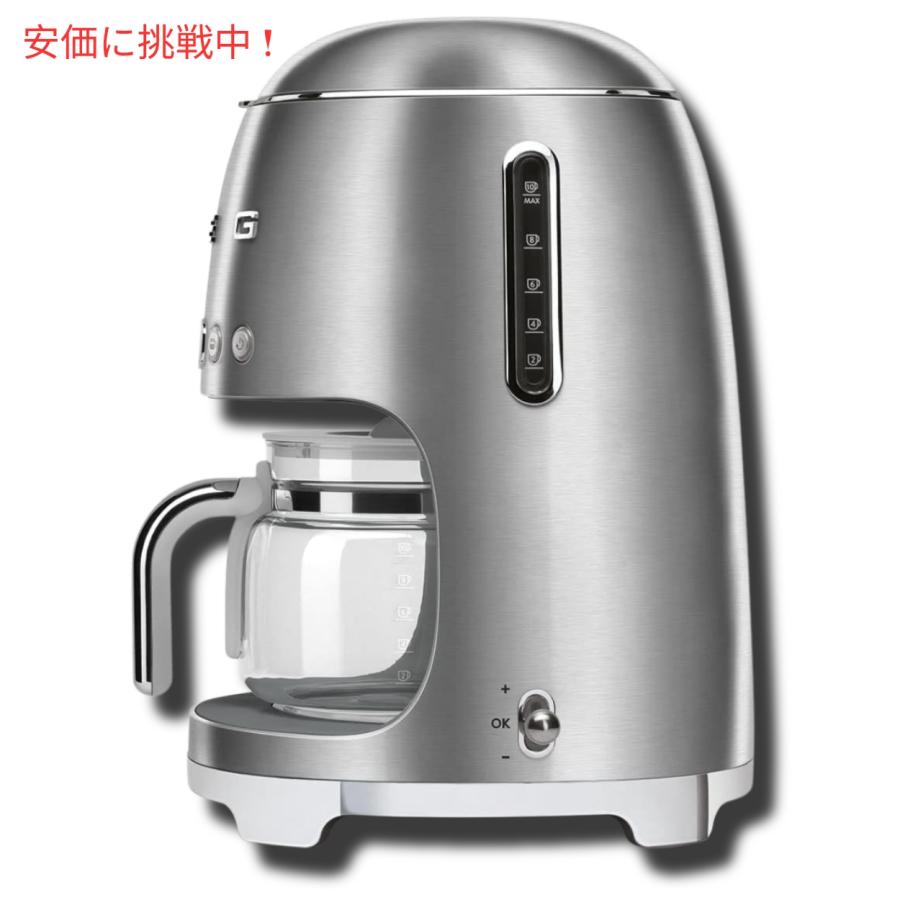 【並行輸入品】スメッグ コーヒーメーカー SMEG レトロデザイン ドリップフィルター 10カップ ステンレス Retro Style Drip Filter Coffee Machineの画像