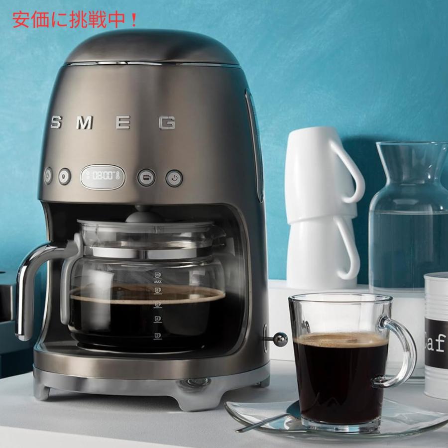 【並行輸入品】スメッグ コーヒーメーカー SMEG レトロデザイン ドリップフィルター 10カップ ステンレス Retro Style Drip Filter Coffee Machineの画像