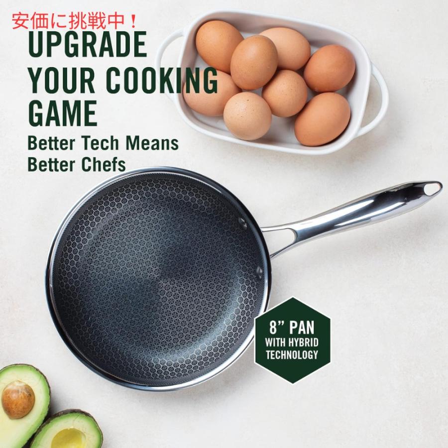 【並行輸入品】HexClad ヘキスクラッド ハイブリッドノンスティックフライパン Hybrid Nonstick Frying Pan 8-Inch_6