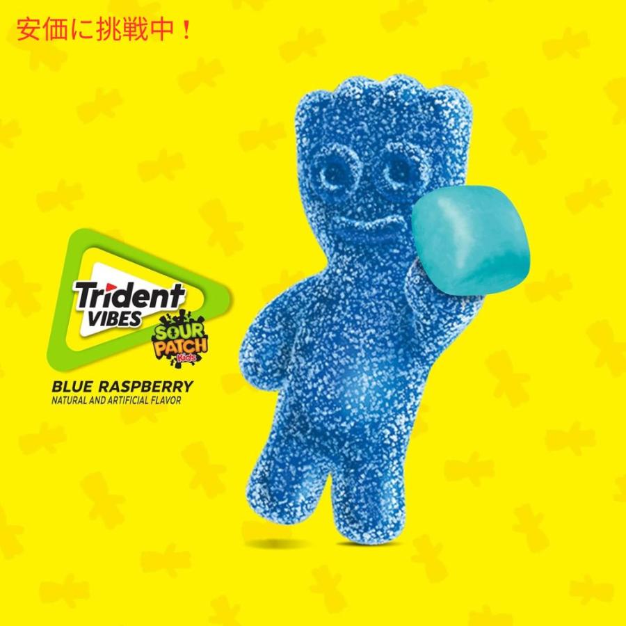 並行輸入品】Trident Vibes サワーパッチキッズ ブルーラズベリー 40個