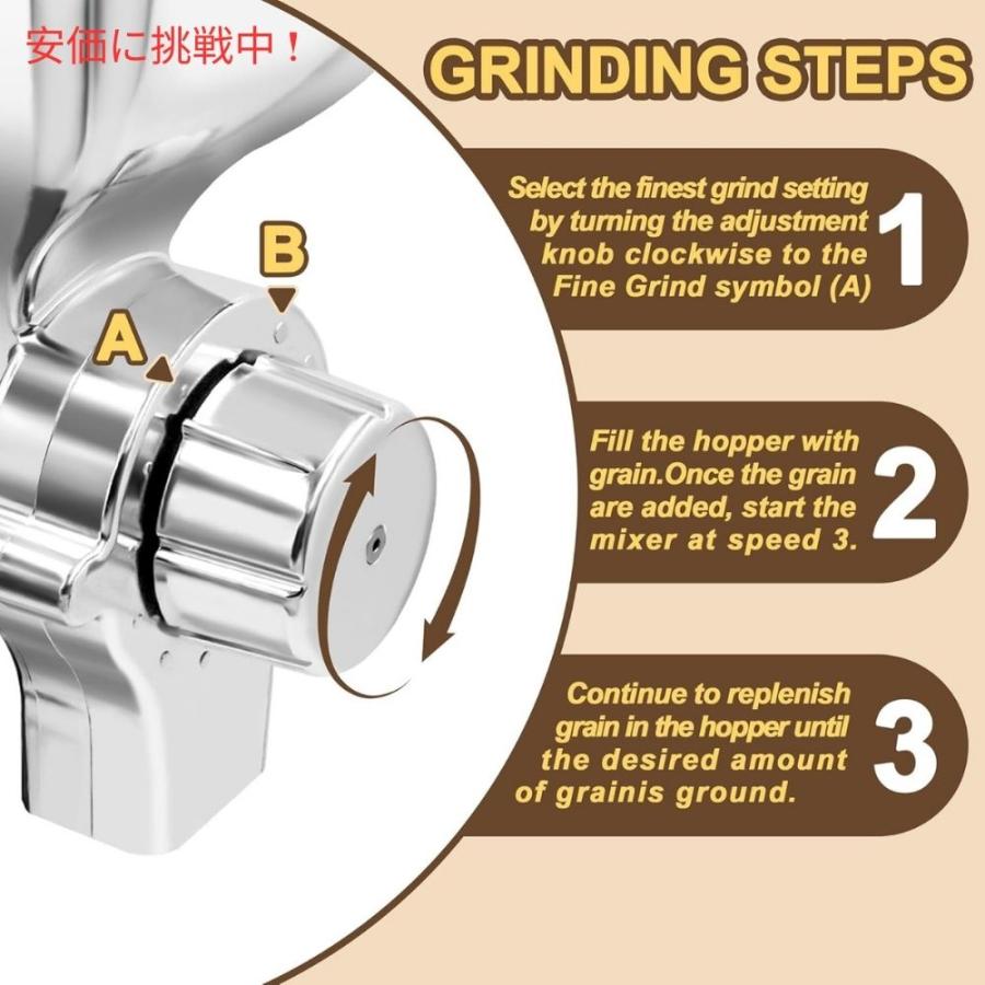 並行輸入品】キッチンエイドスタンドミキサー用 金属製 穀物粉砕機