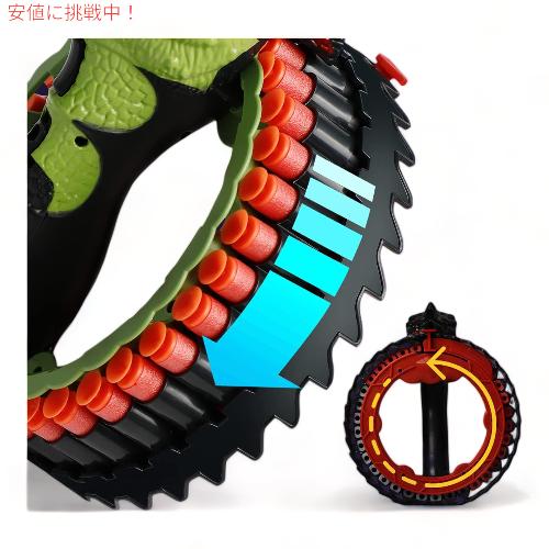 【並行輸入品】RQUKWRD 恐竜 黒 銃 フォームダーツ シューティングゲーム 8-12メートル ソフトフォームダーツ40本付き ナーフと互換性がありますの画像