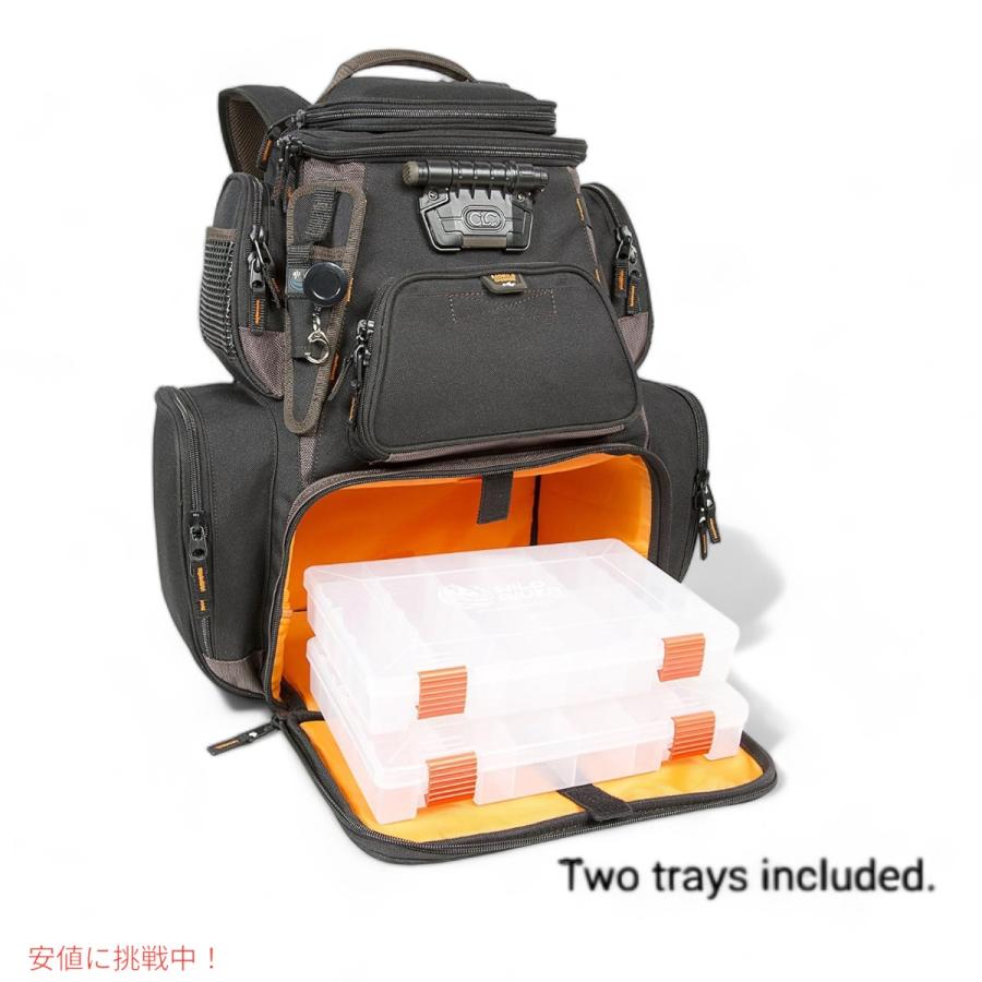 Wild  by CLC タックルバッグ バッグパック ライト付き USB充電付き トレイ付き 釣り Custom Leathercraft ツールボックス WT3605AMZ 並行輸入品】Wild River by CLC タックルバッグ バッグパック ライト
