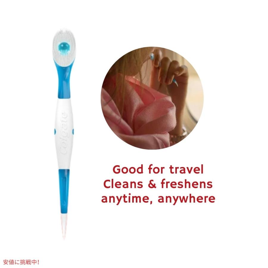 コルゲート Colgate ポータブルミニブラシ 使い捨て 旅行用 歯ブラシ 24個入り Wisp Portable Mini-Brush Max Fresh Peppermint 24ct｜americankitchen｜04