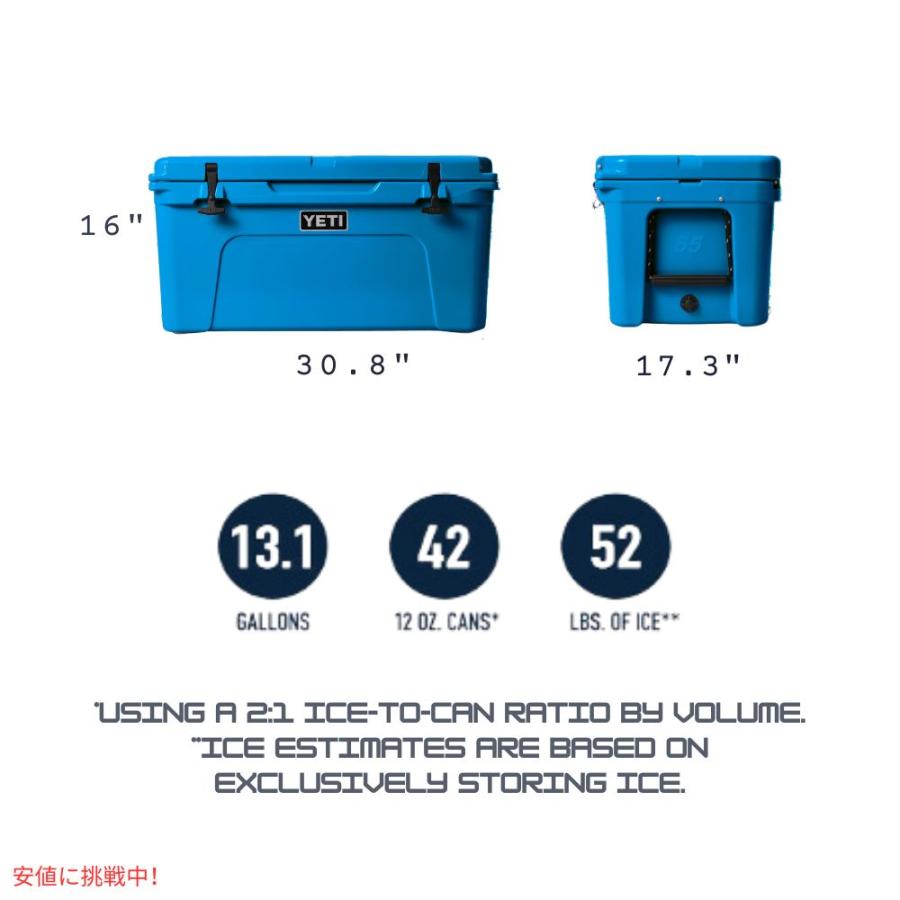 並行輸入品】YETI Tundra 65 Hard Cooler BIG WAVE BLUE / イエティ