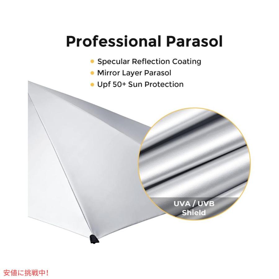 並行輸入品】G4Free UPF 50+ 調節可能 ビーチパラソル XL レイクブルー