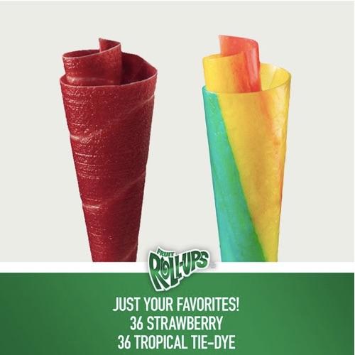 Betty Crocker ベティクロッカー フルーツ ロールアップ [ストロベリー＆トロピカルタイダイ] バラエティパック 72個