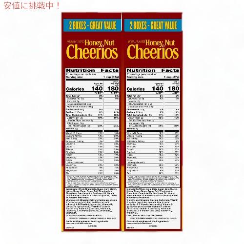 Cheerios チェリオス 全粒オーツ麦 シリアル ハニーナッツ 779g x2個パック General Mills ジェネラルミルズ Honey Nut Cereal 27.5oz x 2ct｜americankitchen｜02