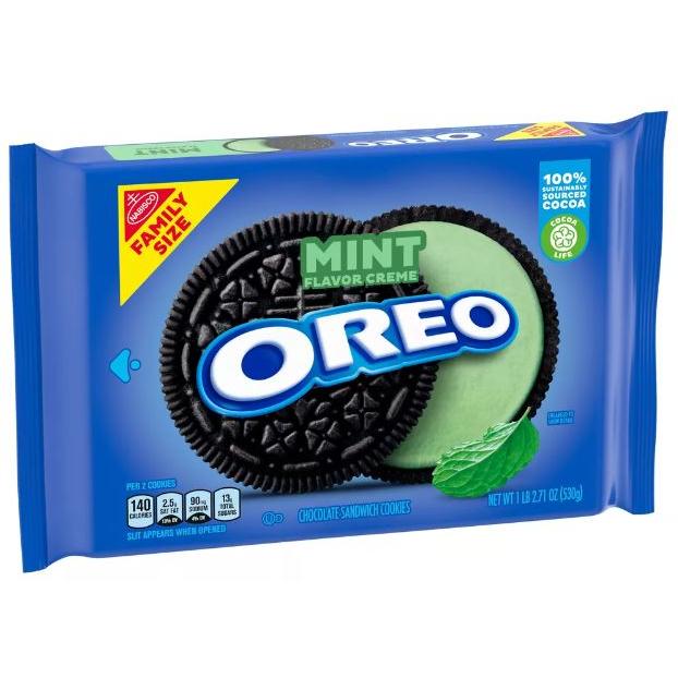 並行輸入品】Oreo オレオ Mint ミント ファミリーサイズ 18.71oz/530g