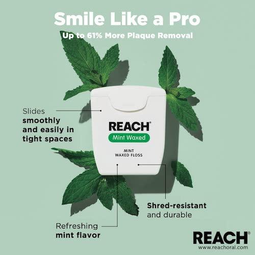 Reach MintFlavored Waxed Dental Floss 200yd / リーチ ワックス付き デンタルフロス ミント