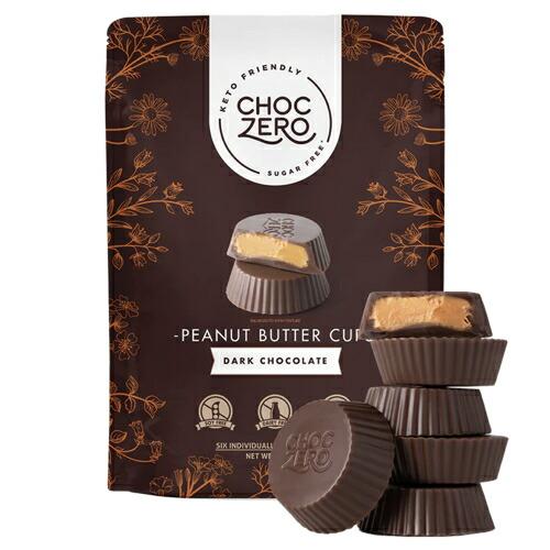 ChocZero Dark Chocolate Peanut Butter Cups 3oz / チョクゼロ ピーナッツバターカップ ダーク
