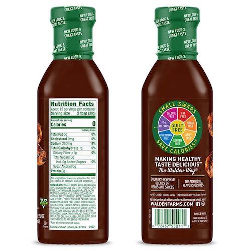 Walden Farms ゼロカロリー オリジナル BBQソース 12oz/340g バーベキュー ソース 無脂肪 コレステロールゼロ グルテンフリー ヴィー BBQ Sauce