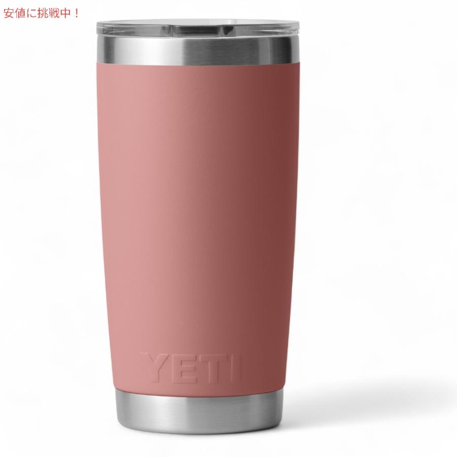 【並行輸入品】YETI イエティ ランブラー 20oz タンブラー マグスライダー蓋 サンドストーンピンク 保冷 保温 水筒 591ml  Rambler 20oz Tumbler MagSlidの画像