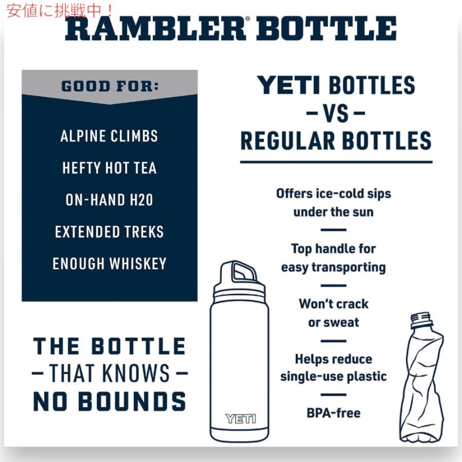 【並行輸入品】YETI イエティ ランブラー 36oz ボトル チャグキャップ レスキューレッド 1065ml 水筒 Rambler 36 oz Bottle With Chug Cap Rescue Redの画像