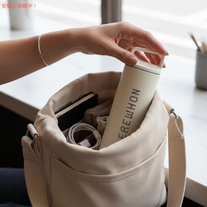 【並行輸入品】Erewhon エレウォン ウォーターボトル 水筒 広口 ステンレスボトル サンドストーン 20oz / 約591ml 保温 保冷 Wide Mouth Stainless Steel Bottleの画像