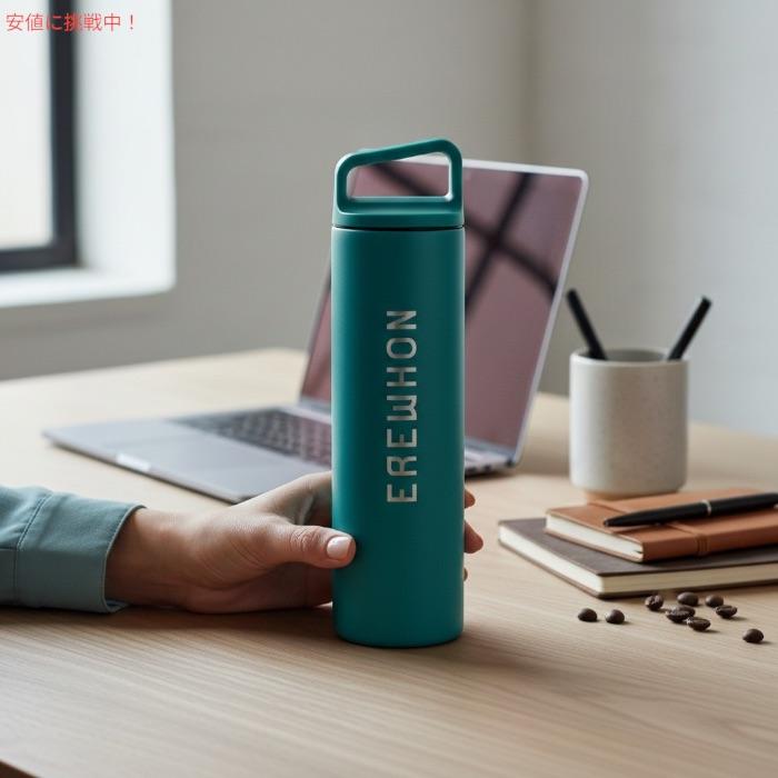 【並行輸入品】Erewhon エレウォン ウォーターボトル 水筒 広口 ステンレスボトル コースタルティール 20oz / 約591ml 保温 保冷 Wide Mouth Bottleの画像