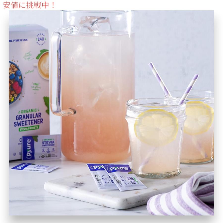 【並行輸入品】Pyure ピュレ オーガニック ステビア パケット 白砂糖代用 炭水化物ゼロ 砂糖ゼロ カロリーゼロ 1g x 1000袋入りの画像