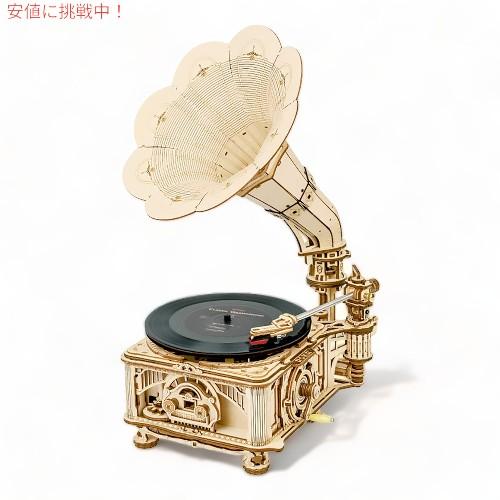 並行輸入品】ROKR 3D 木製パズル 蓄音機 グラモフォン モデルキット