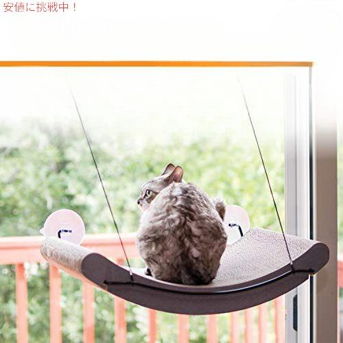 【並行輸入品】K&H ペットプロダクツ EZマウント 窓取り付け式 猫用 ベッド＆スクラッチャー（爪とぎ）（タン）_3