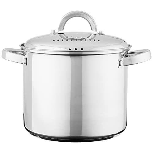 【並行輸入品】Oster Sangerfield ステンレススチール  5クォート パスタポット スチーマー\u0026ストレーナー蓋付き_1