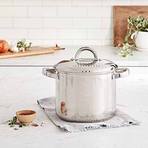 【並行輸入品】Oster Sangerfield ステンレススチール  5クォート パスタポット スチーマー\u0026ストレーナー蓋付き_5