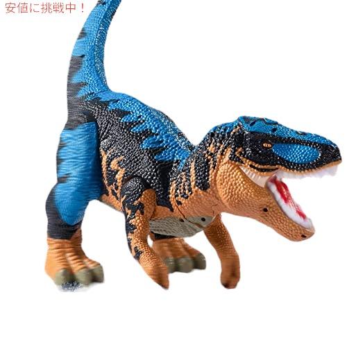 【並行輸入品】TEMI 19インチ 大型プラスチック恐竜おもちゃプレイセット リアルなTレックス ミニ恐竜用収納おなか付き STEMおもちゃ ウォーターミスト付きの画像