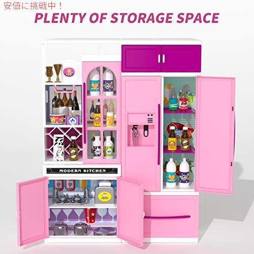 【並行輸入品】TEMI キッチンプレイセット 56ピース キッチンセット 5イン1 ミニキッチン ライト&サウンド付き_1