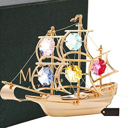 並行輸入品】Matashi 24K 金メッキ メイフラワー 船 ボート 航海