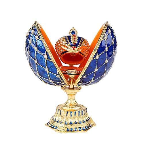 並行輸入品】QIFU ファベルジェ スタイル エッグ ブルー レプリカ