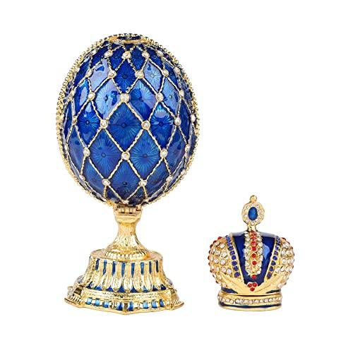 並行輸入品】QIFU ファベルジェ スタイル エッグ ブルー レプリカ