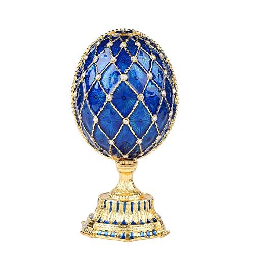 並行輸入品】QIFU ファベルジェ スタイル エッグ ブルー レプリカ