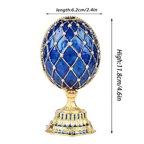 並行輸入品】QIFU ファベルジェ スタイル エッグ ブルー レプリカ