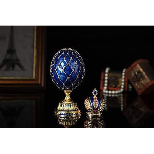 並行輸入品】QIFU ファベルジェ スタイル エッグ ブルー レプリカ